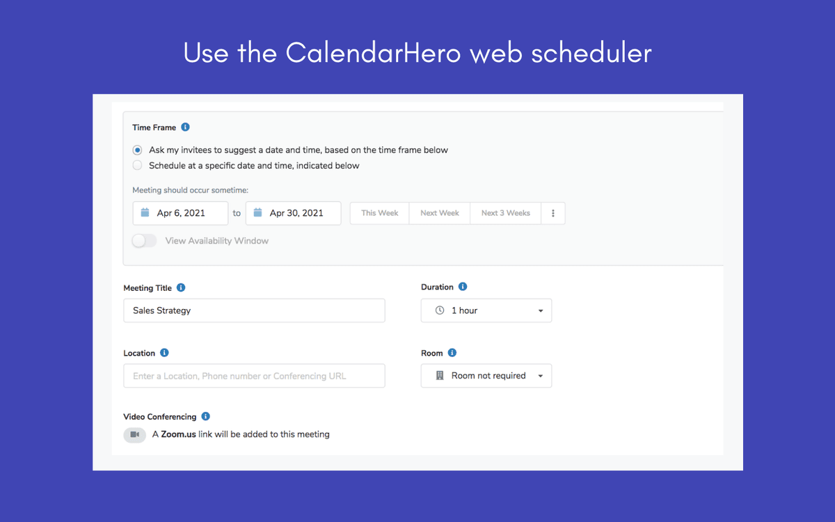 CalendarHero screenshot