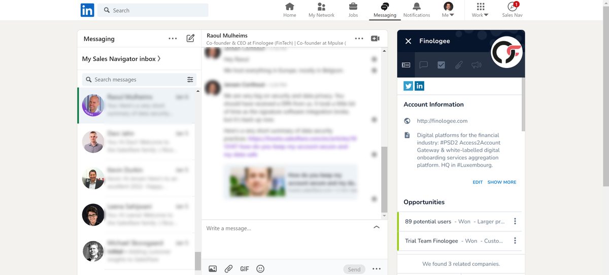 Manage your CRM from your LinkedIn conversations