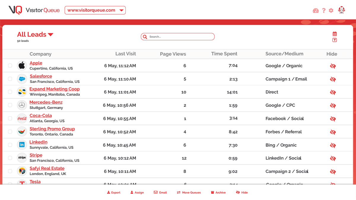 Visitor Queue screenshot
