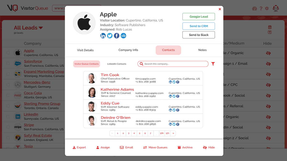 Visitor Queue screenshot