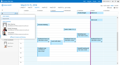 Outlook calendar