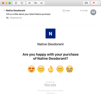 Iterate - Send one-click email surveys