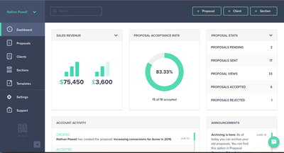 Nusii - Dashboard