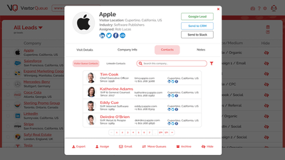 Visitor Queue screenshot